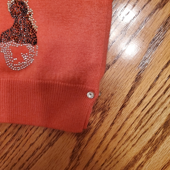 💥💫HOST PICK!💥💫DEAL!Cardigan Cozy Roberta Scarpa orange sexy cardi.size 10 - Picture 12 of 12